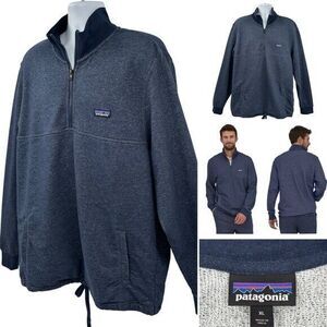 Patagonia Navy Mahnya 1/4 Zip Fleece Pullover Sz XL